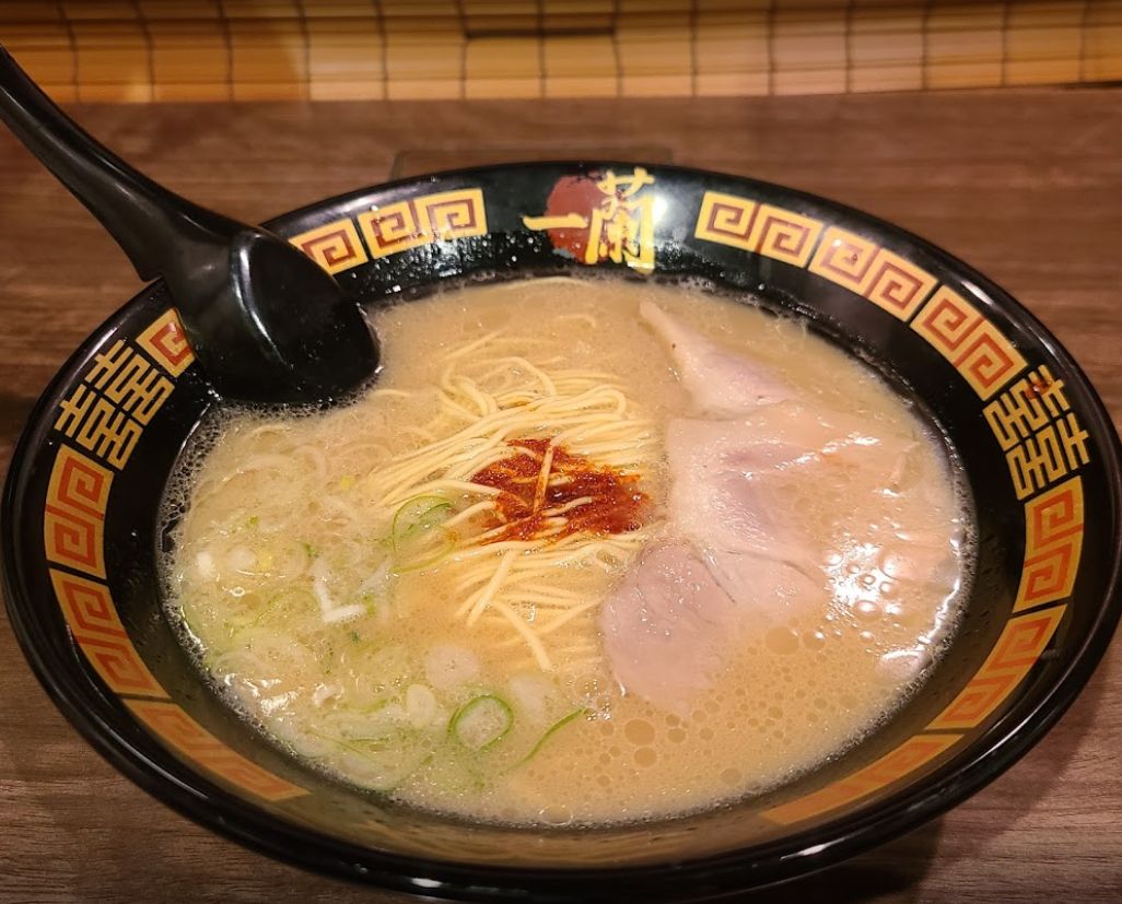 一蘭 那の川店のとんこつラーメンです。